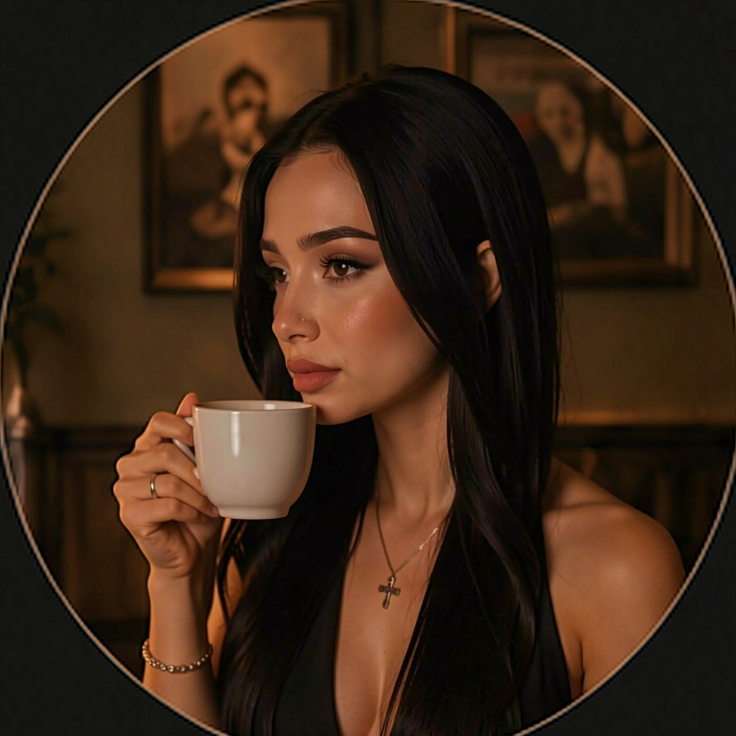 Alisha Mokka holding a coffee cup